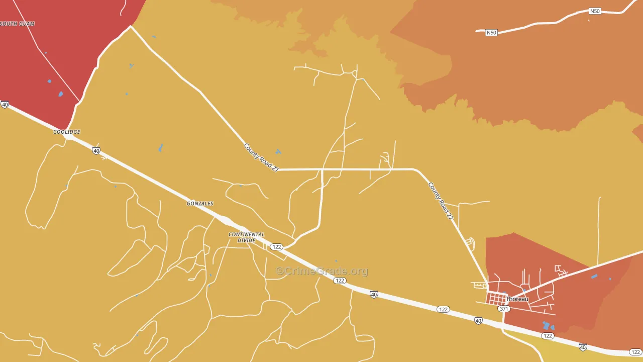Continental Divide, NM Map of Drug-Related Crime Rates