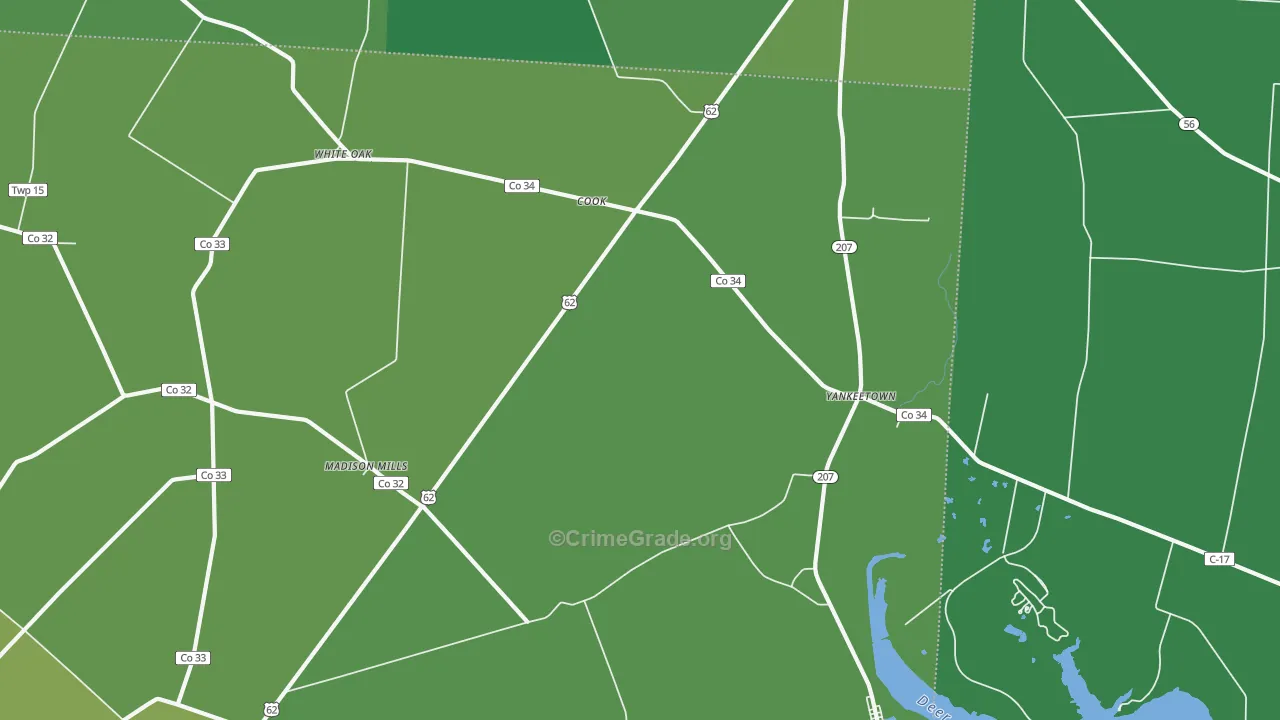 Cooks, OH Map of Drug-Related Crime Rates