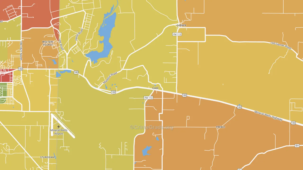 Cool, TX Map of Drug-Related Crime Rates
