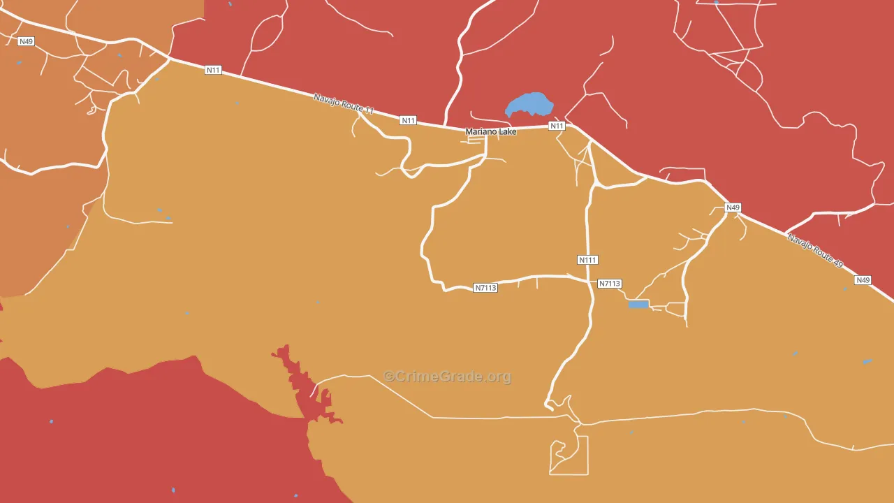 Coolidge, NM Map of Drug-Related Crime Rates