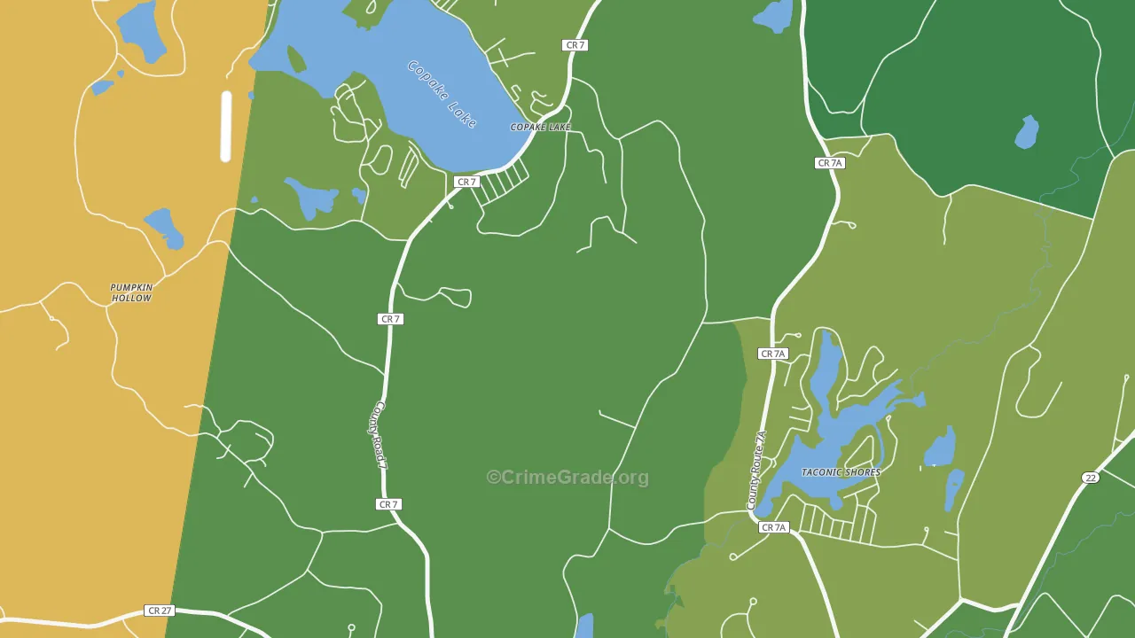 Copake Lake, NY Map of Drug-Related Crime Rates