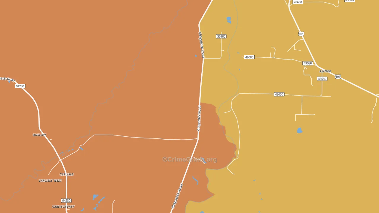 Copalis Crossing, WA Map of Drug-Related Crime Rates