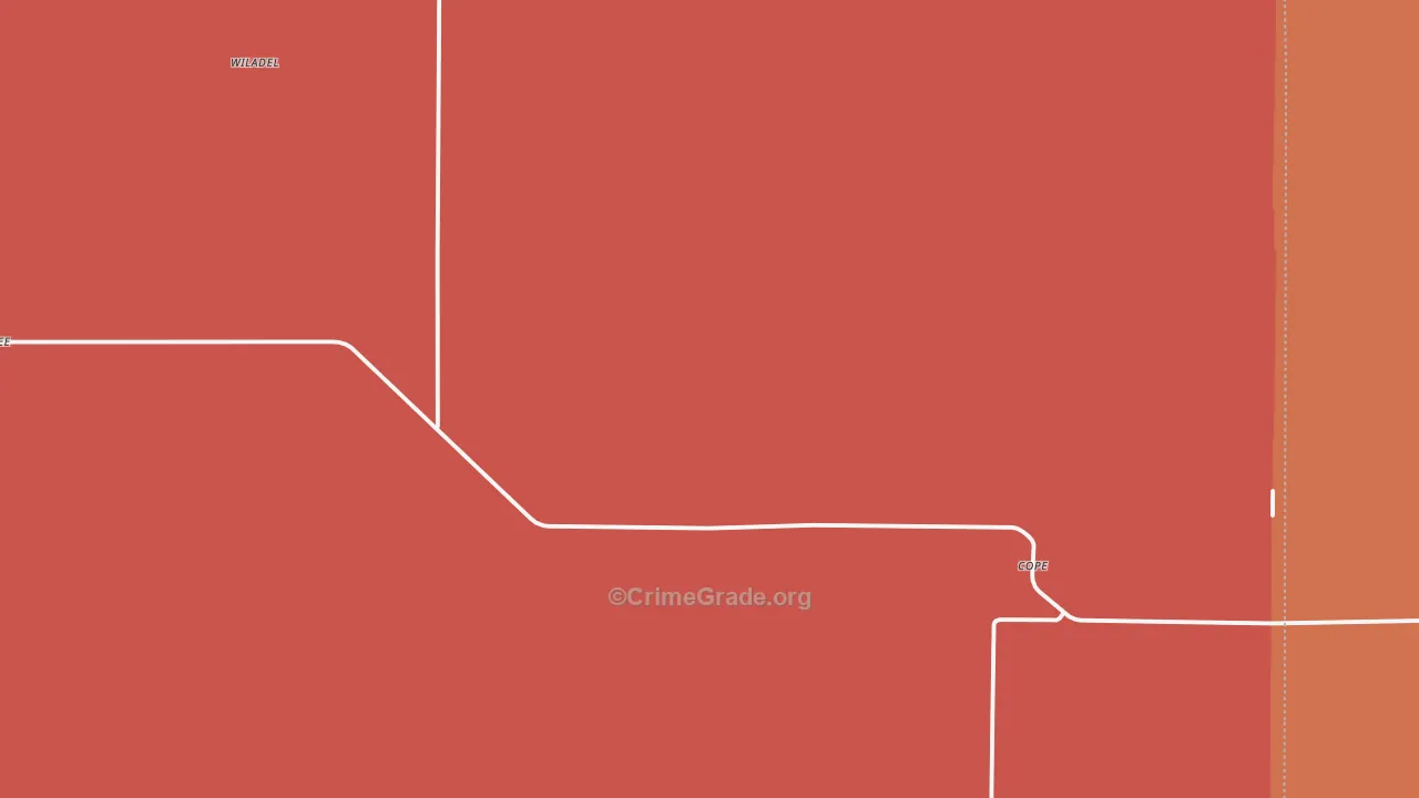Cope, CO Map of Drug-Related Crime Rates