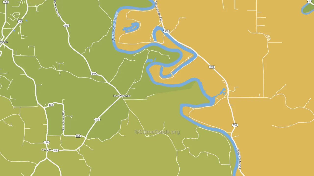 Copenhagen, LA Map of Drug-Related Crime Rates