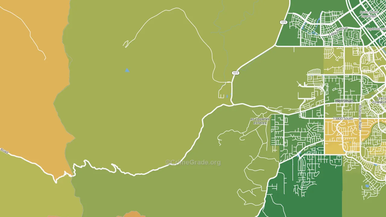 Copperton, UT Map of Drug-Related Crime Rates