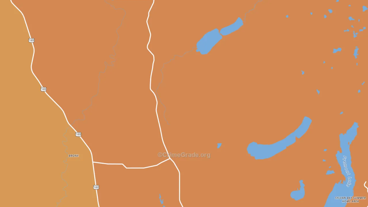 Cora, WY Map of Drug-Related Crime Rates