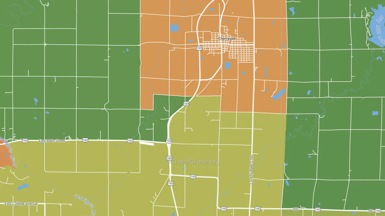 Corbin, KS Map of Drug-Related Crime Rates