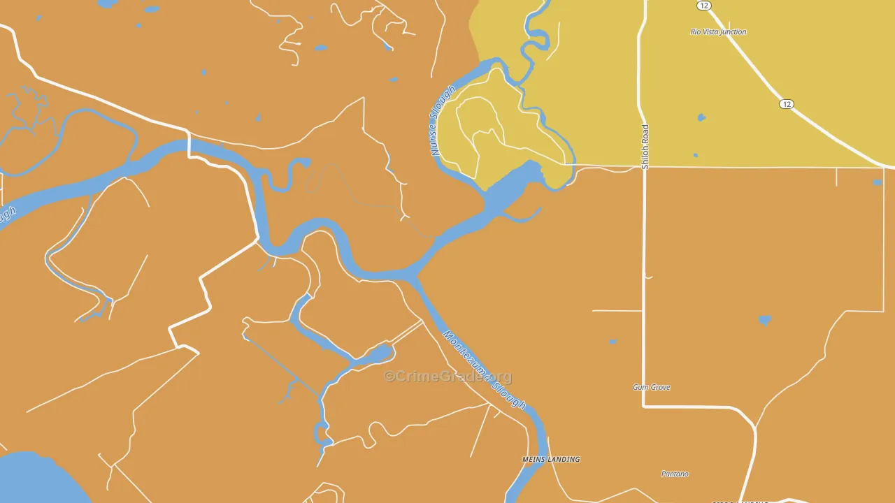 Cordelia, CA Map of Drug-Related Crime Rates