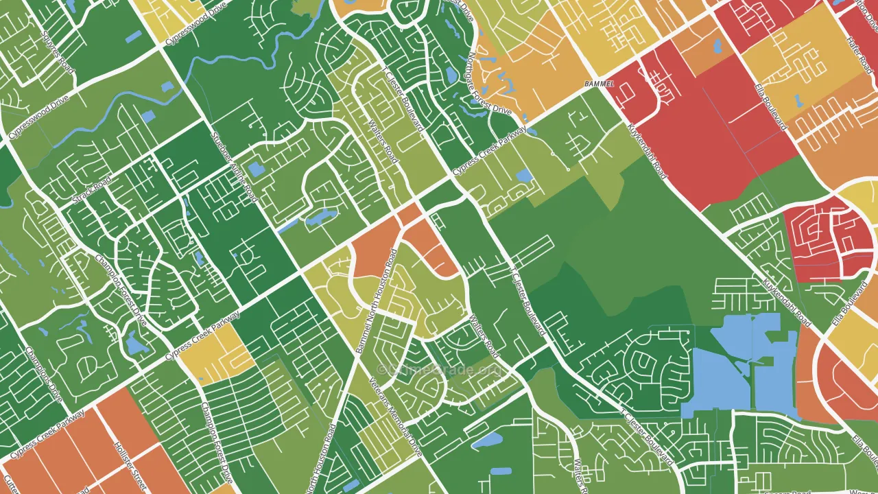 Cornerstone Village North, Houston, TX Map of Drug-Related Crime Rates