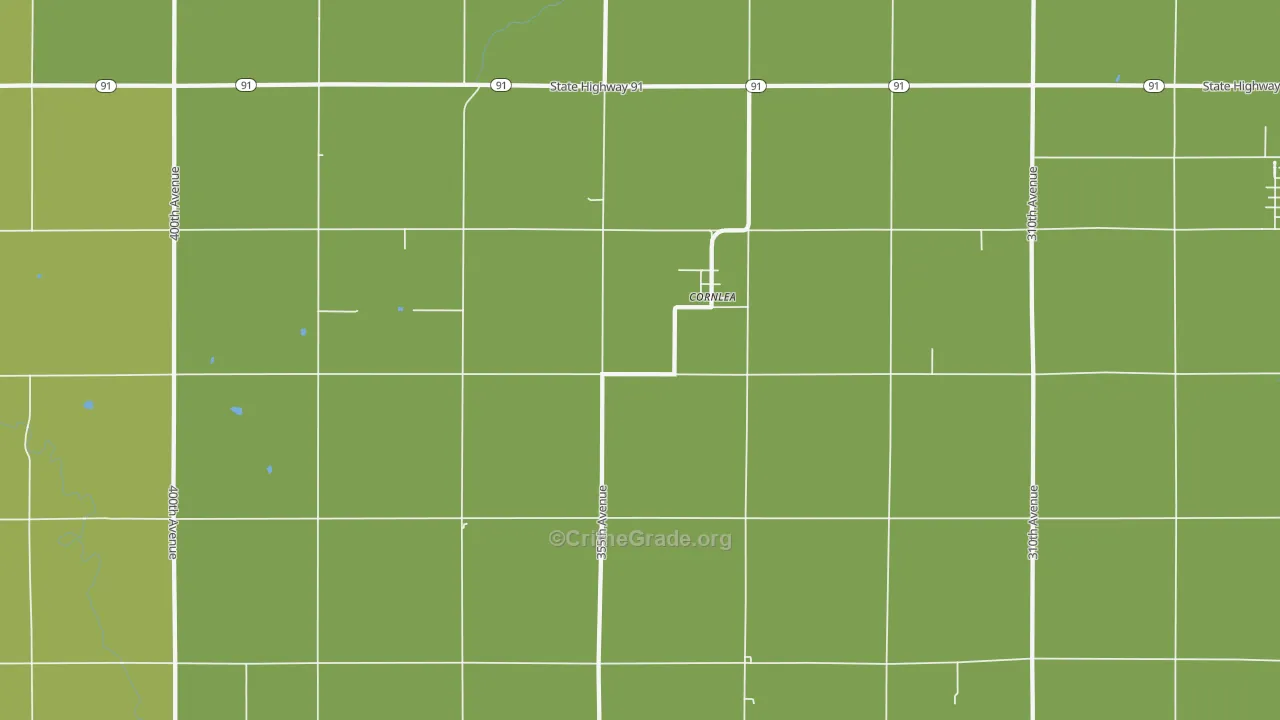 Cornlea, NE Map of Drug-Related Crime Rates