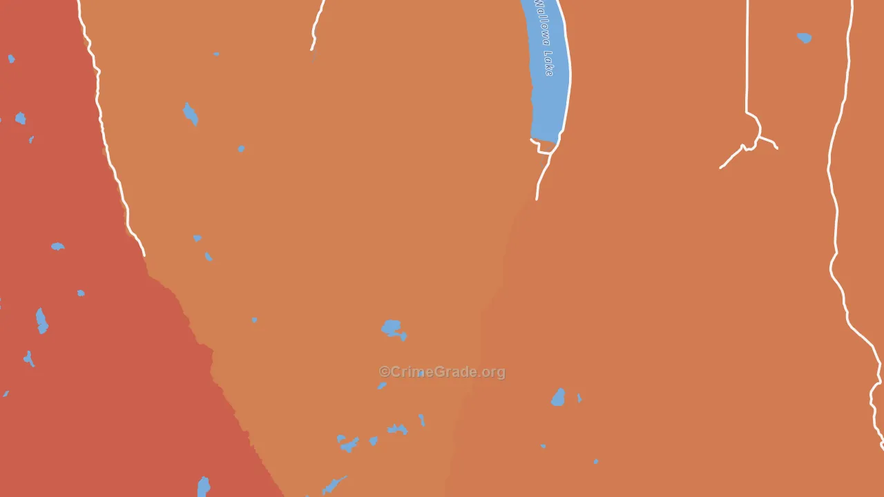 Cornucopia, OR Map of Drug-Related Crime Rates