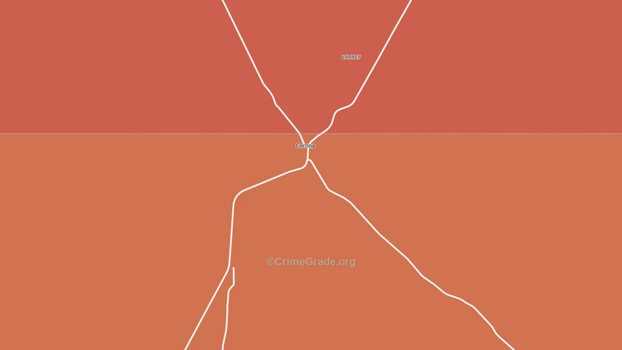 Corona, NM Map of Drug-Related Crime Rates