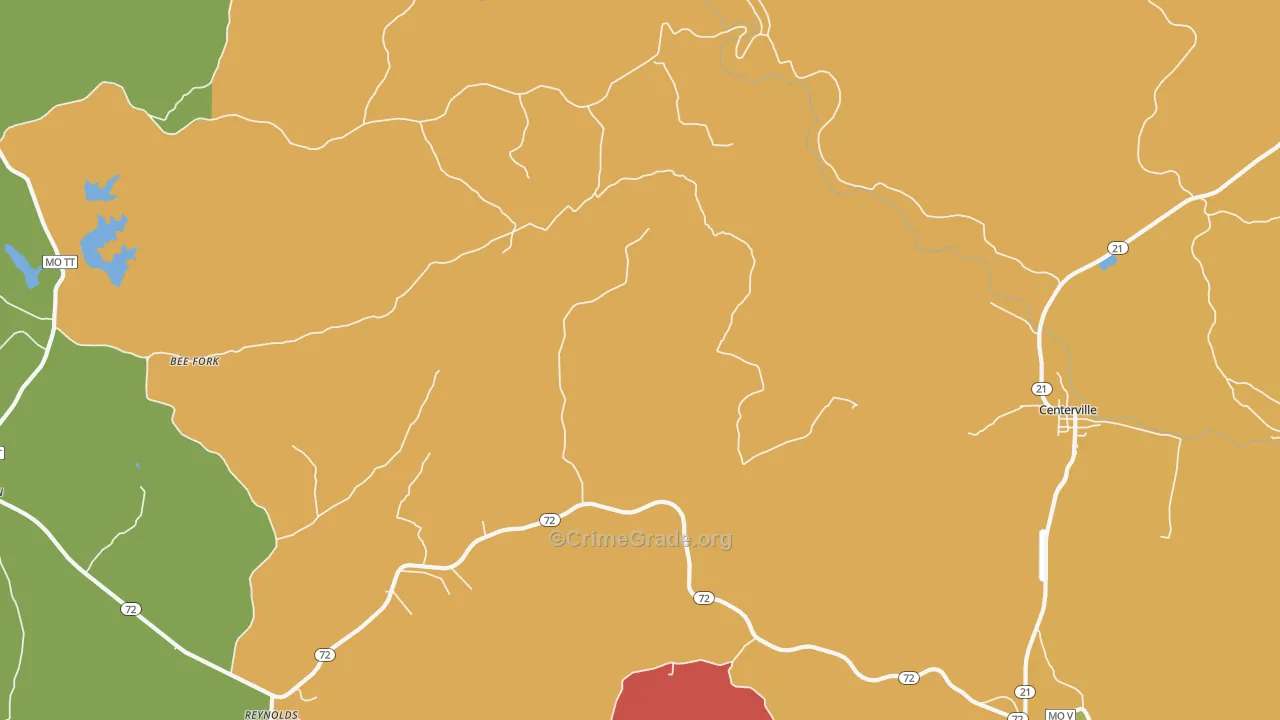 Corridon, MO Map of Drug-Related Crime Rates