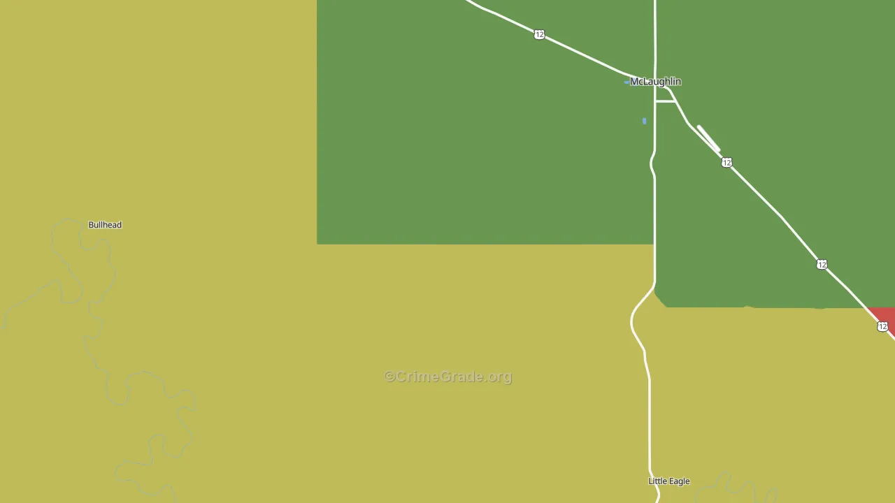 Corson County, SD Map of Drug-Related Crime Rates