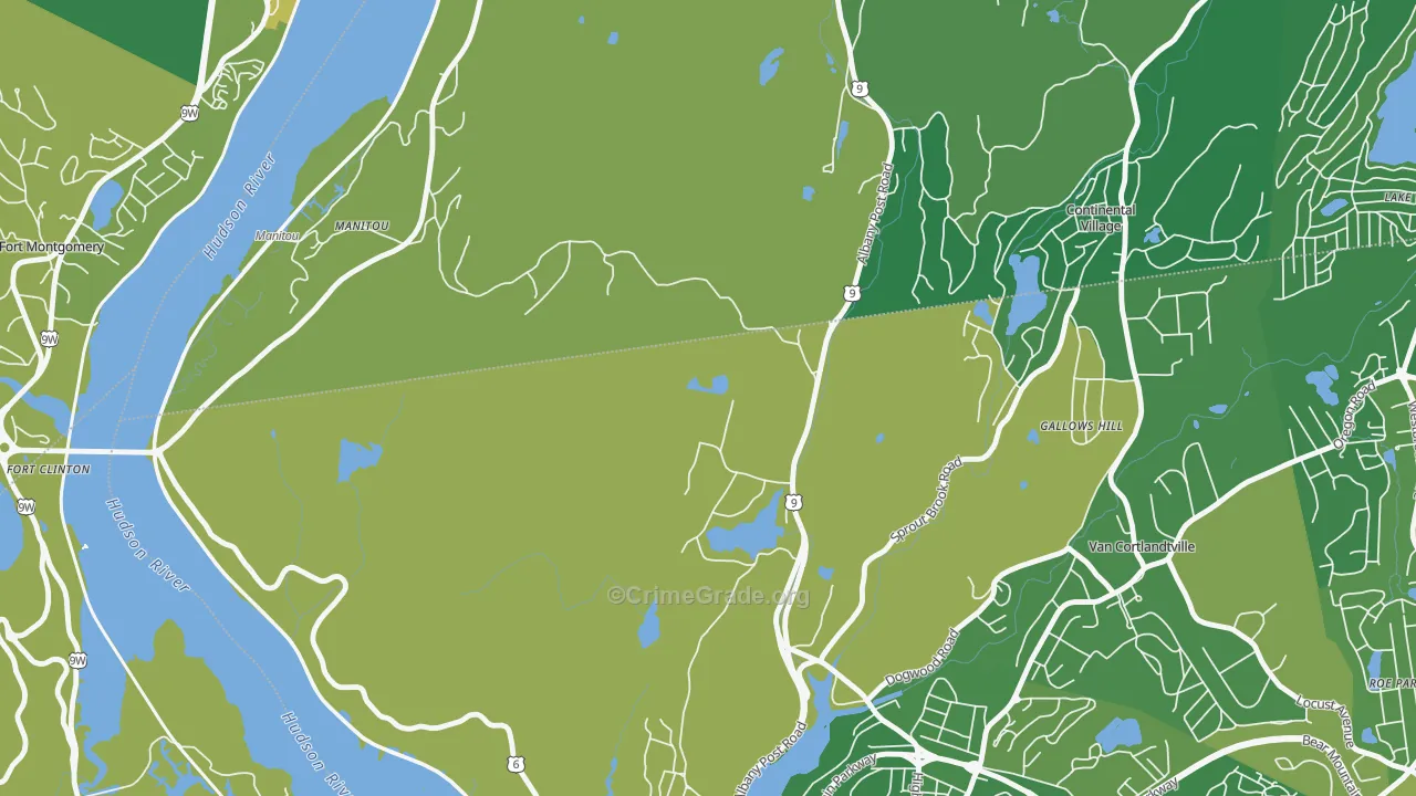 Cortlandt, NY Map of Drug-Related Crime Rates