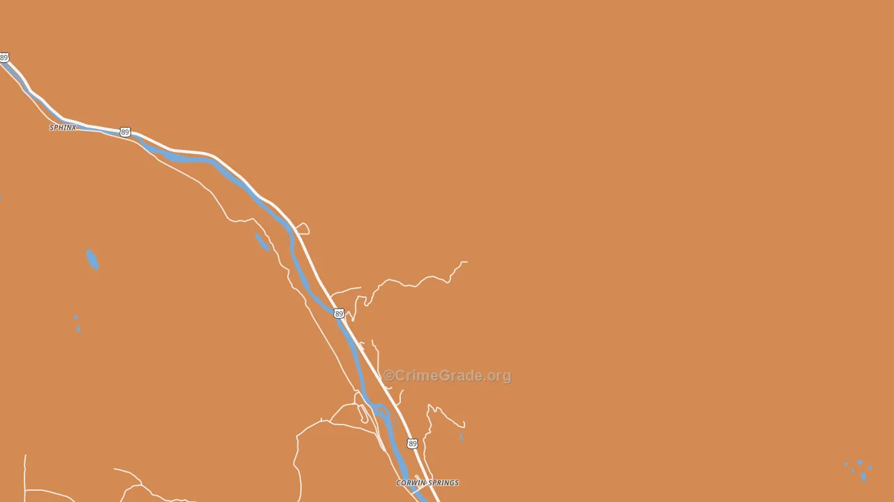 Corwin Springs, MT Map of Drug-Related Crime Rates