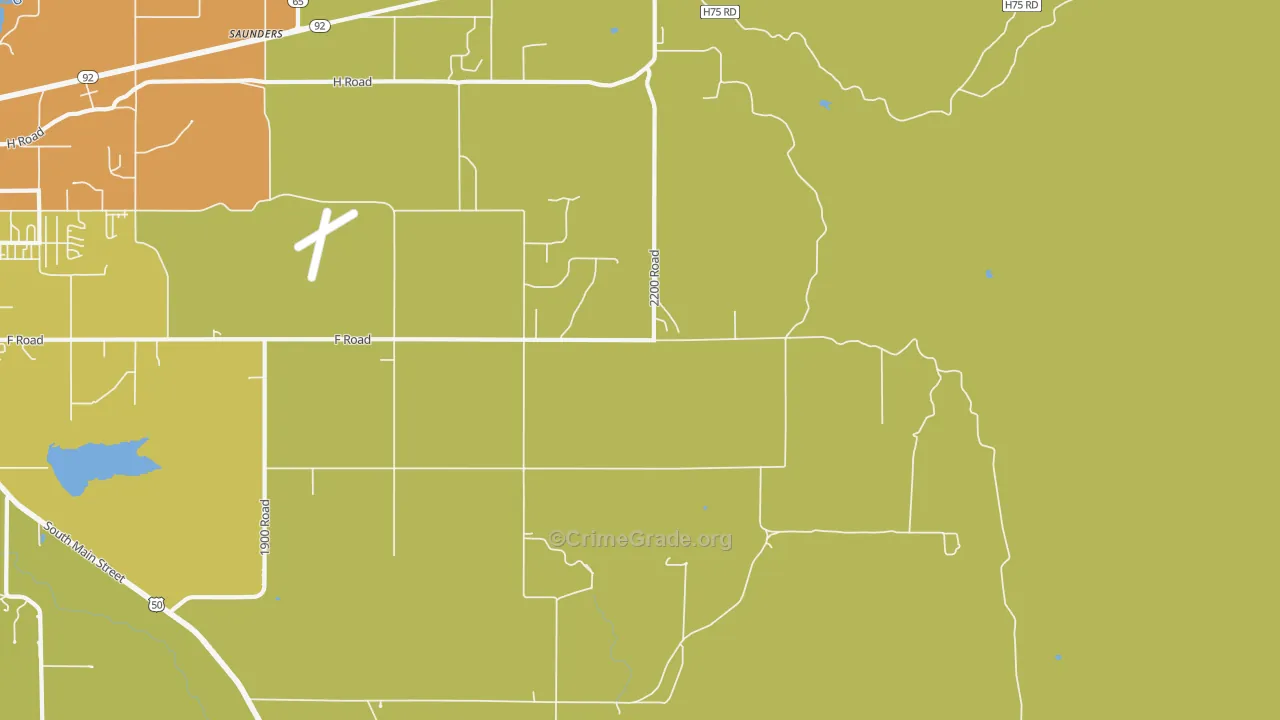Cory, CO Map of Drug-Related Crime Rates