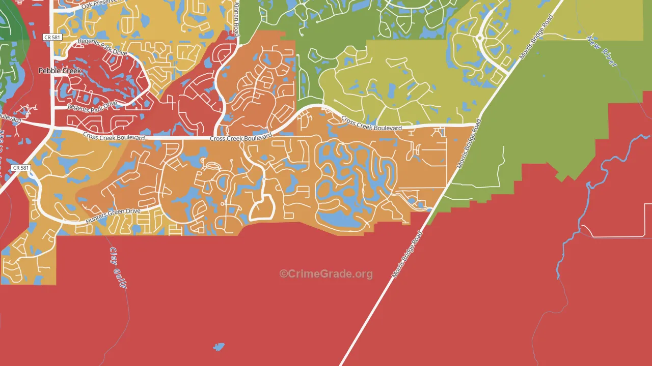 Cory Lake Isles, Tampa, FL Map of Drug-Related Crime Rates
