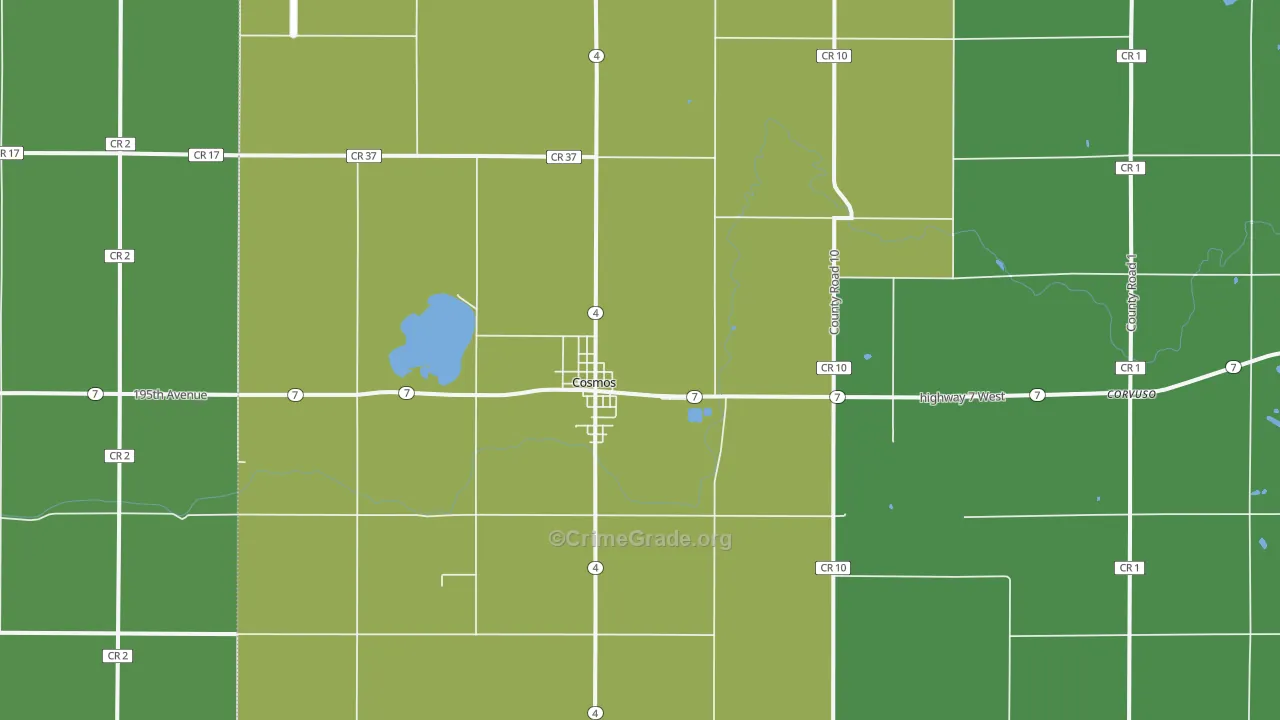 Cosmos, MN Map of Drug-Related Crime Rates