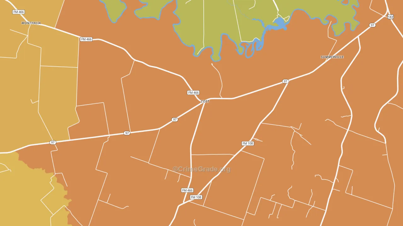 Cost, TX Map of Drug-Related Crime Rates