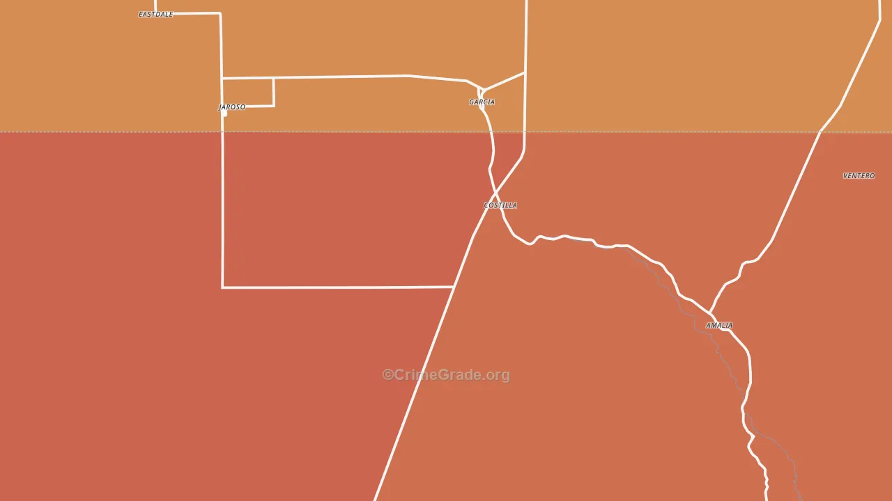 Costilla, NM Map of Drug-Related Crime Rates