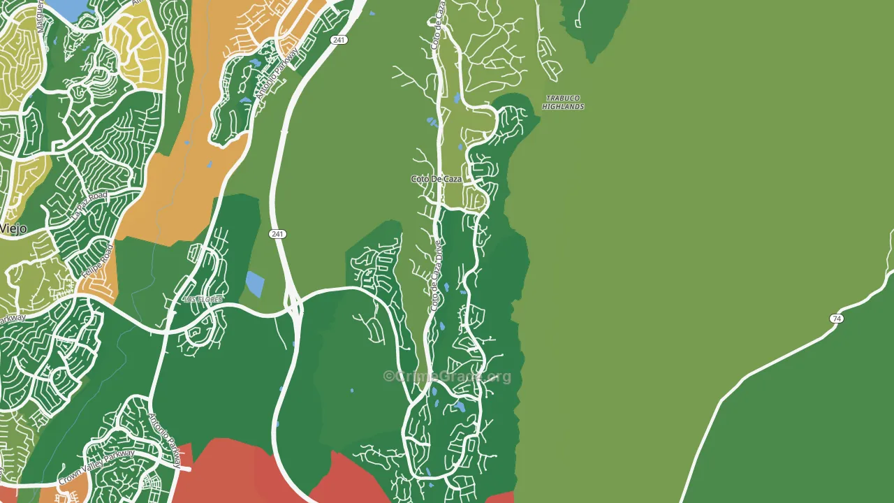 Coto de Caza, CA Map of Drug-Related Crime Rates