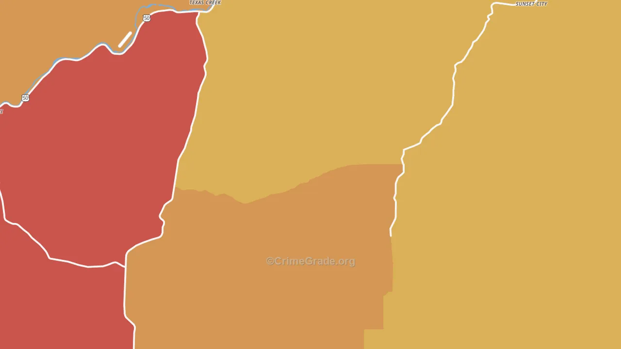 Cotopaxi, CO Map of Drug-Related Crime Rates