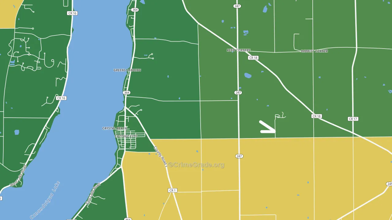 Cottage City, NY Map of Drug-Related Crime Rates