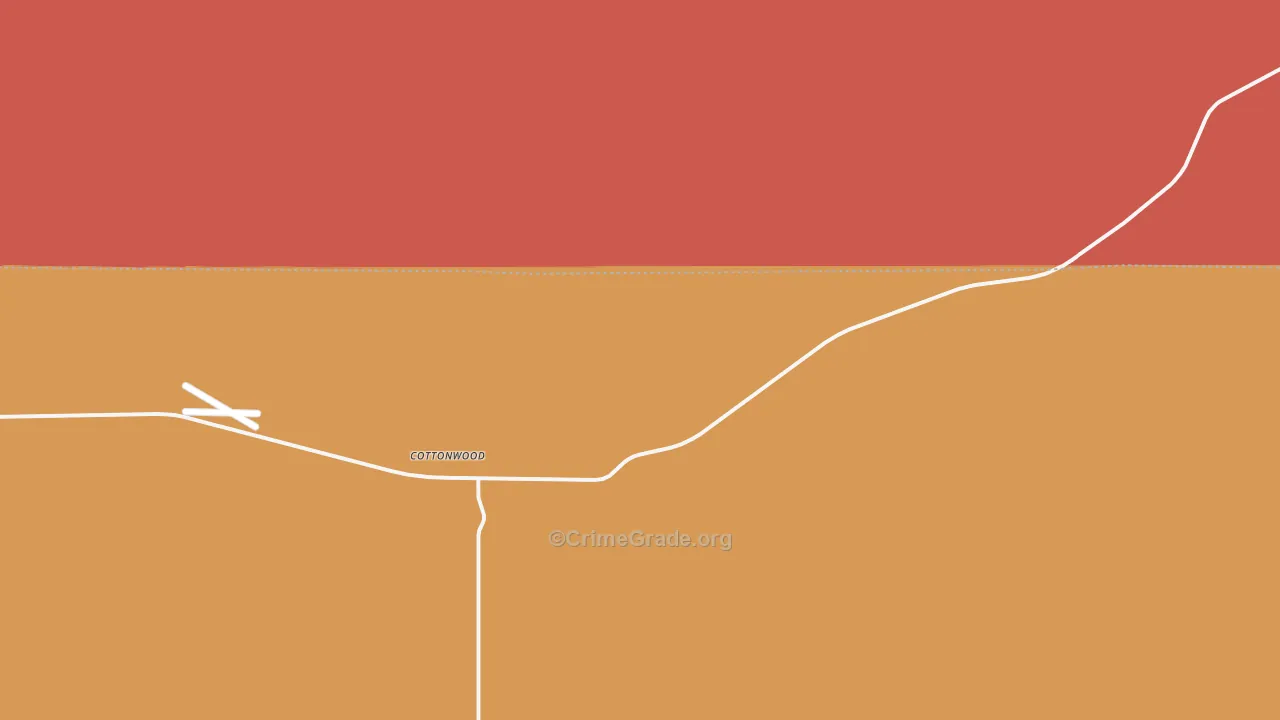 Cottonwood, SD Map of Drug-Related Crime Rates