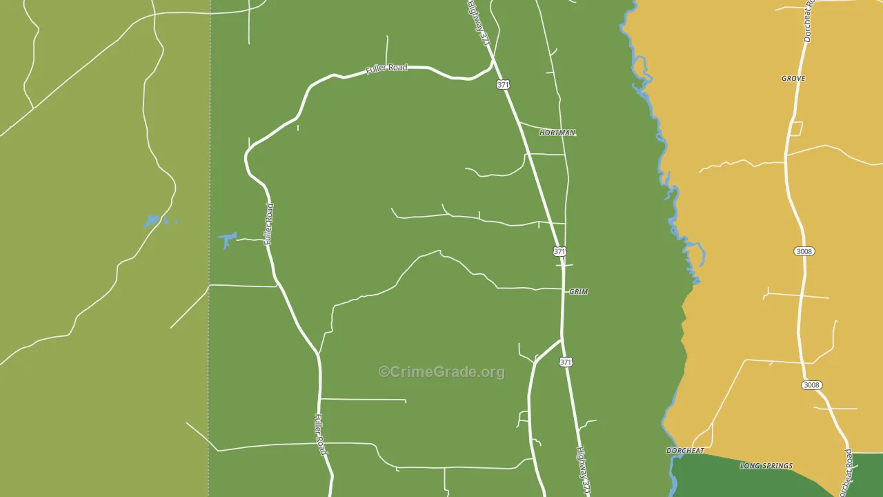 Couchwood, LA Map of Drug-Related Crime Rates