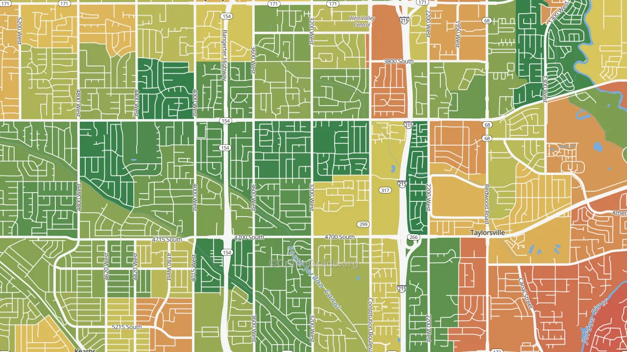 Country Squire Estates, West Valley City, UT Map of Drug-Related Crime Rates