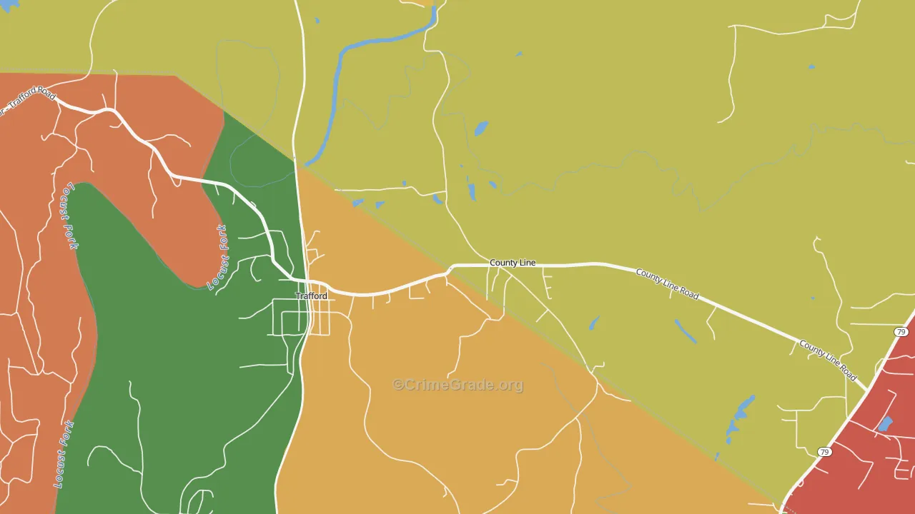 County Line, AL Map of Drug-Related Crime Rates
