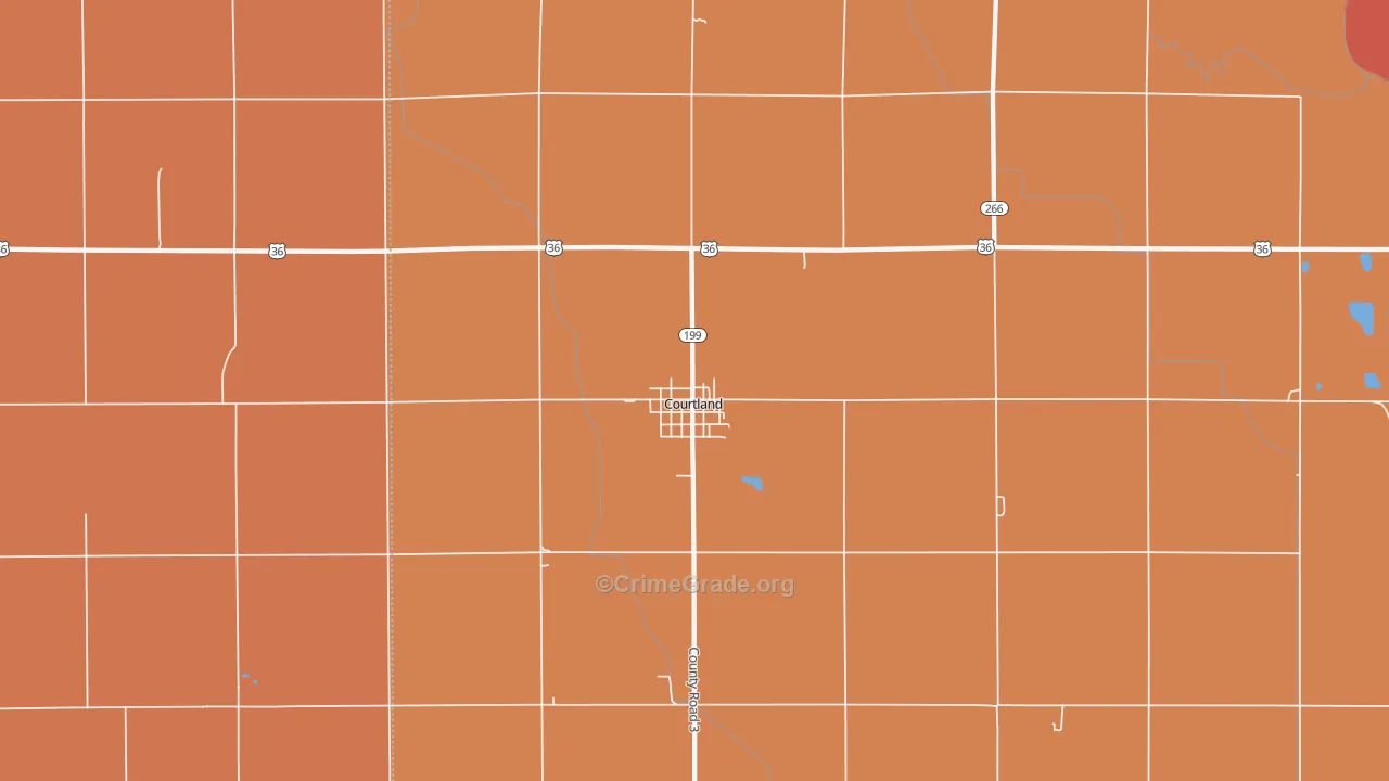 Courtland, KS Map of Drug-Related Crime Rates