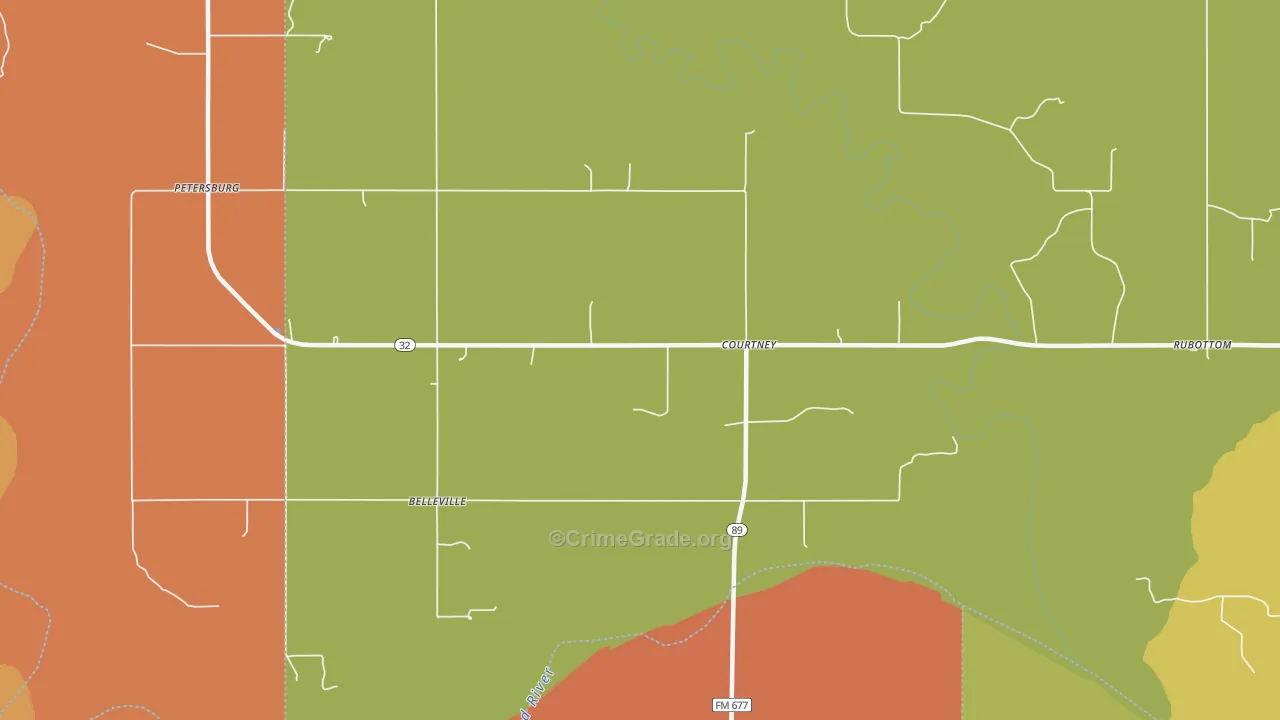 Courtney, OK Map of Drug-Related Crime Rates