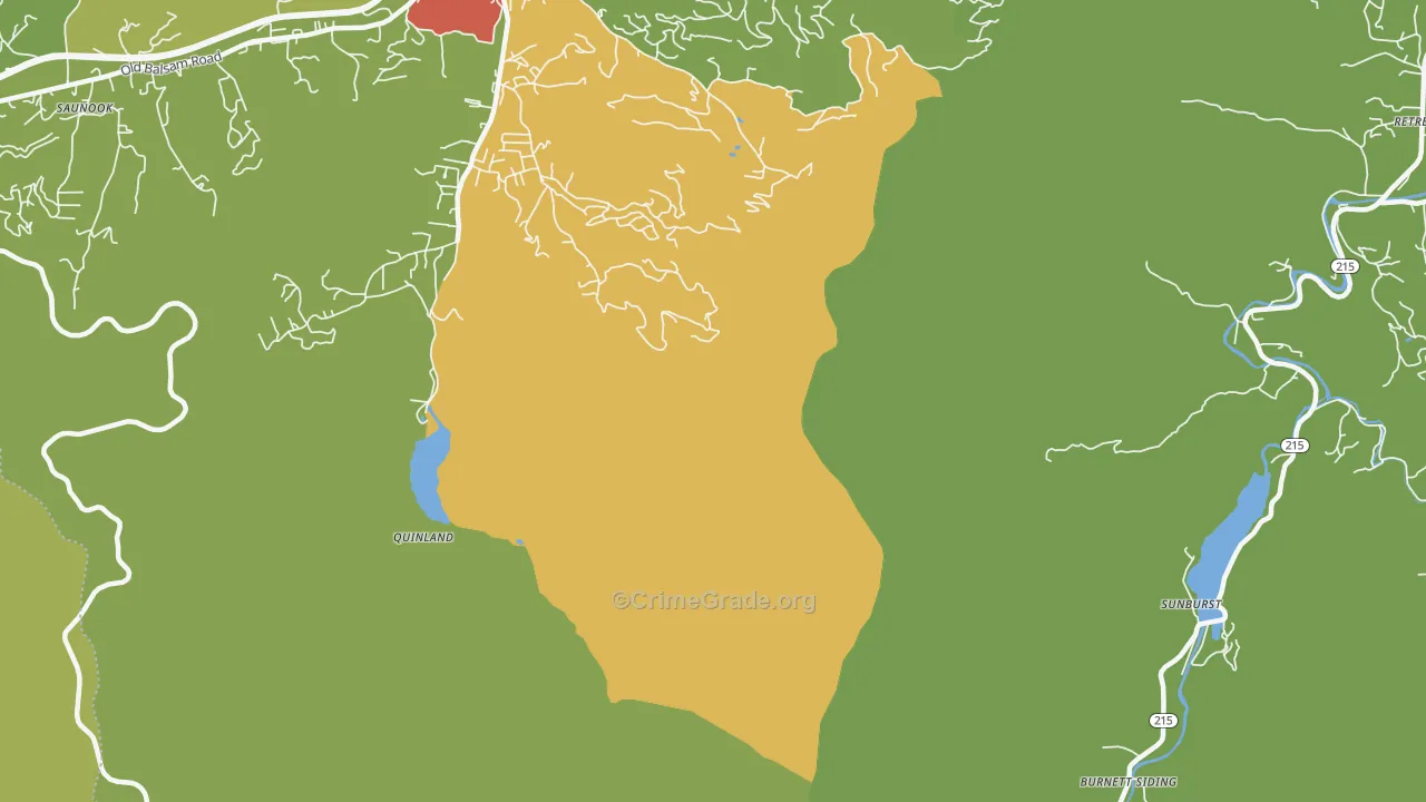 Cove Creek, NC Map of Drug-Related Crime Rates