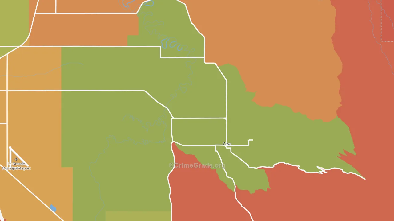 Cove, OR Map of Drug-Related Crime Rates