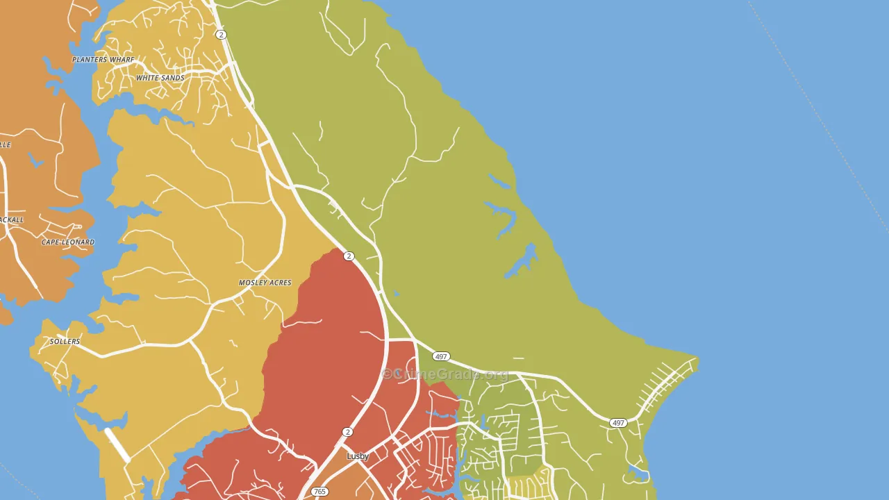 Cove Point, MD Map of Drug-Related Crime Rates