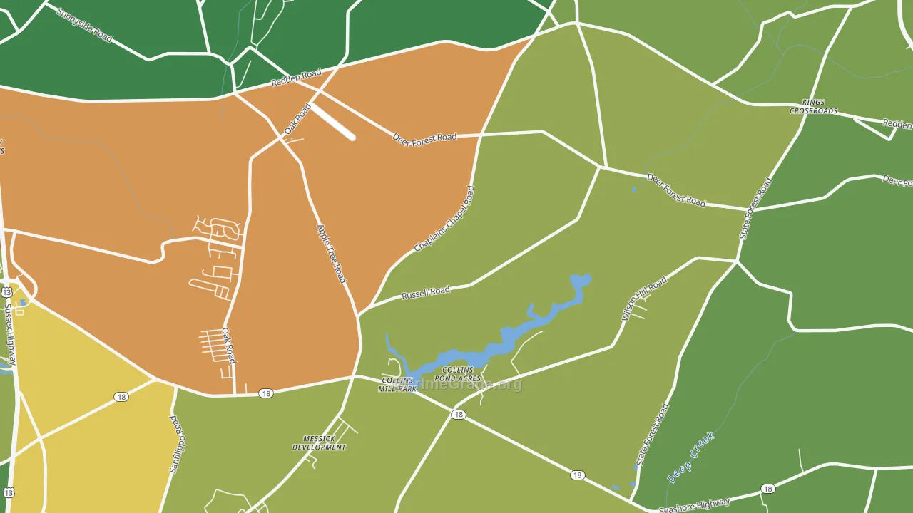 Coverdale Crossroads, DE Map of Drug-Related Crime Rates