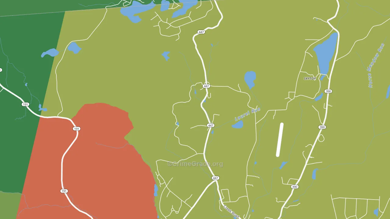 Coveville, PA Map of Drug-Related Crime Rates