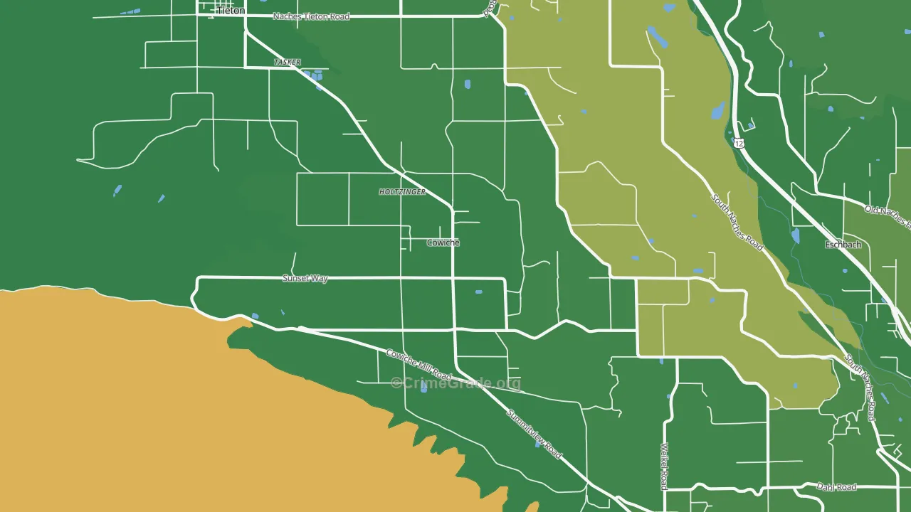 Cowiche, WA Map of Drug-Related Crime Rates