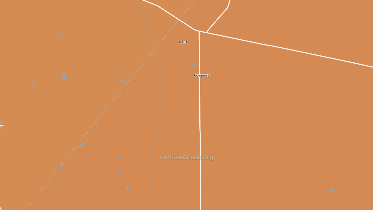 Coyanosa, TX Map of Drug-Related Crime Rates