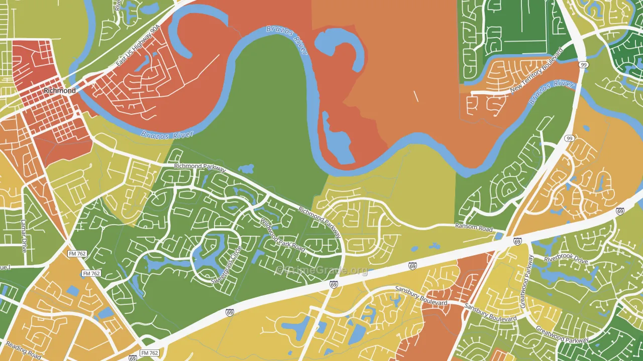 Crabb, TX Map of Drug-Related Crime Rates