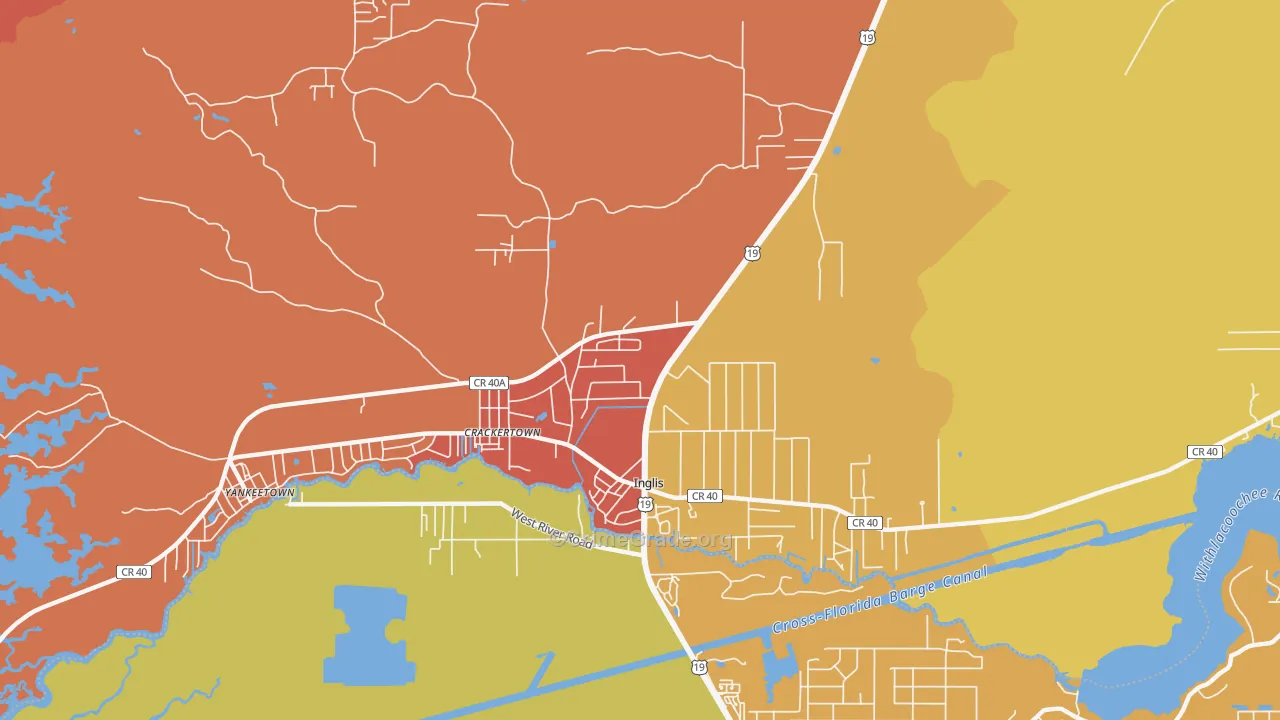 Crackertown, FL Map of Drug-Related Crime Rates