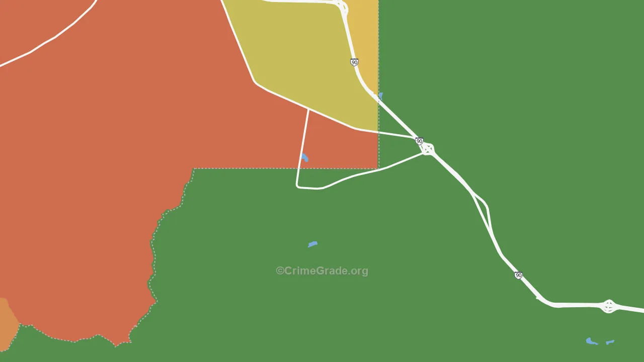 Crackerville, MT Map of Drug-Related Crime Rates