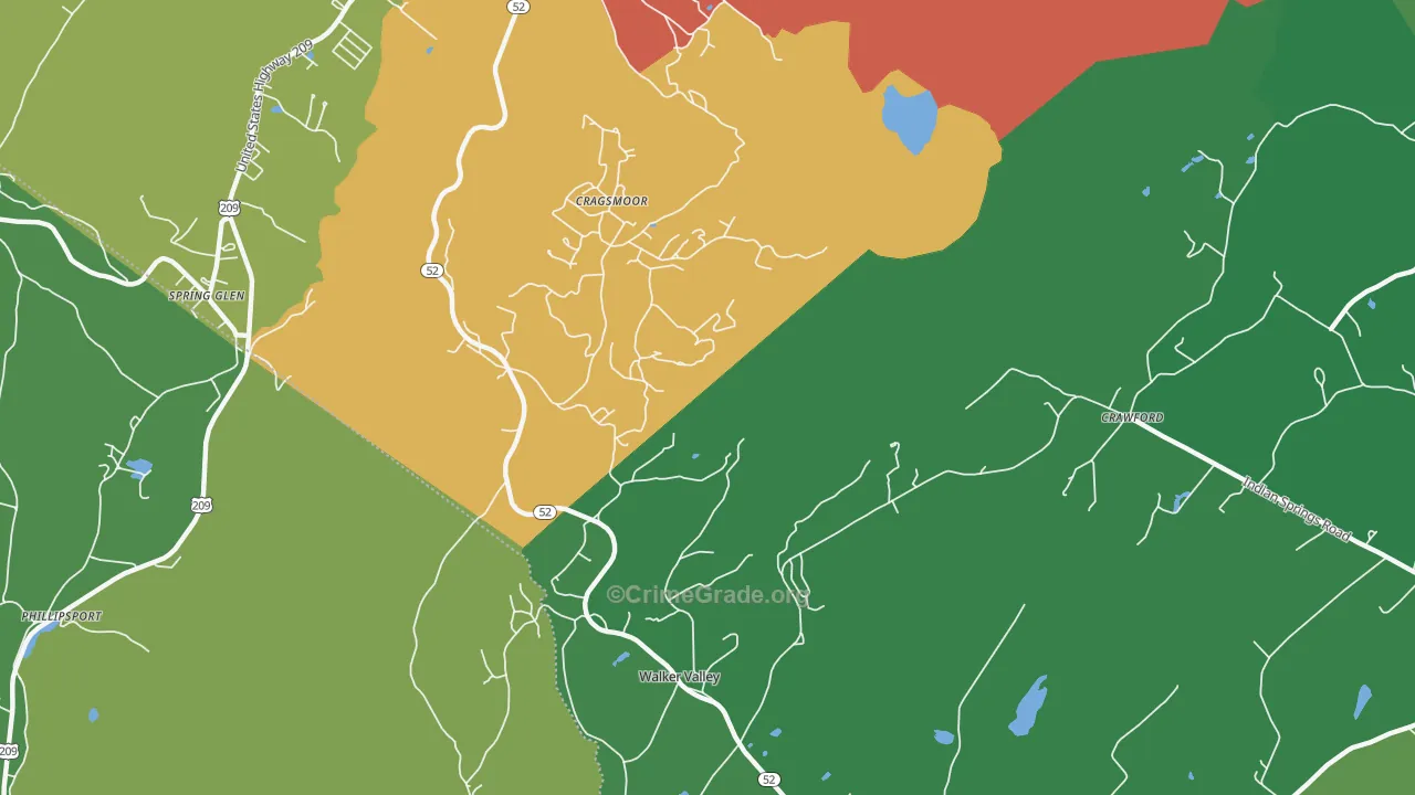 Cragsmoor, NY Map of Drug-Related Crime Rates