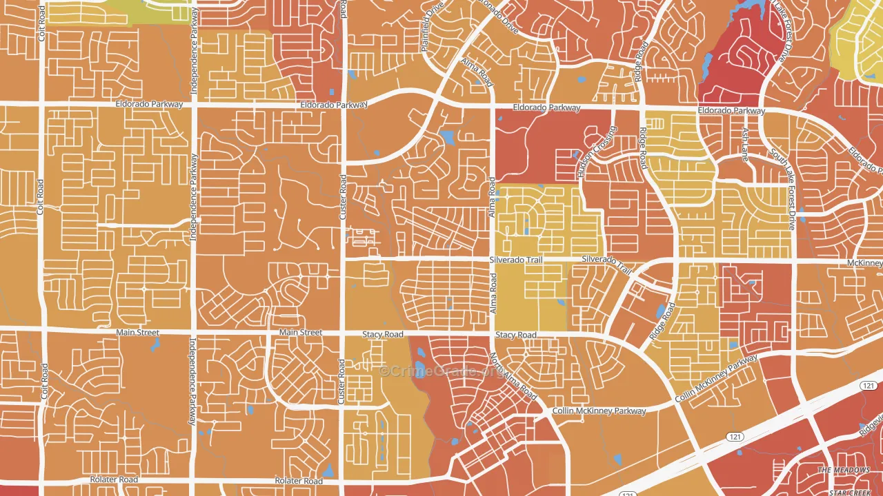 Craig Ranch North, McKinney, TX Map of Drug-Related Crime Rates