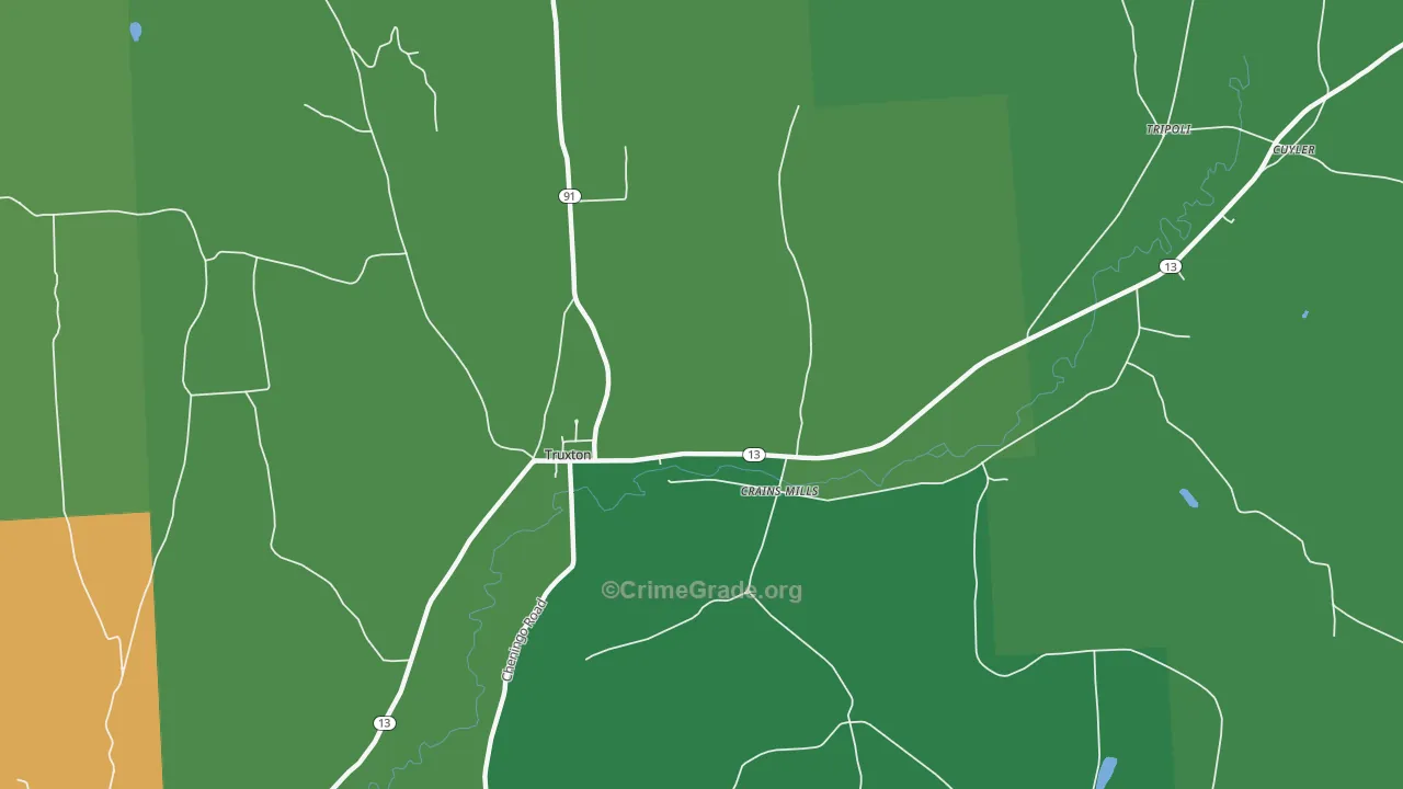 Crains Mills, NY Map of Drug-Related Crime Rates
