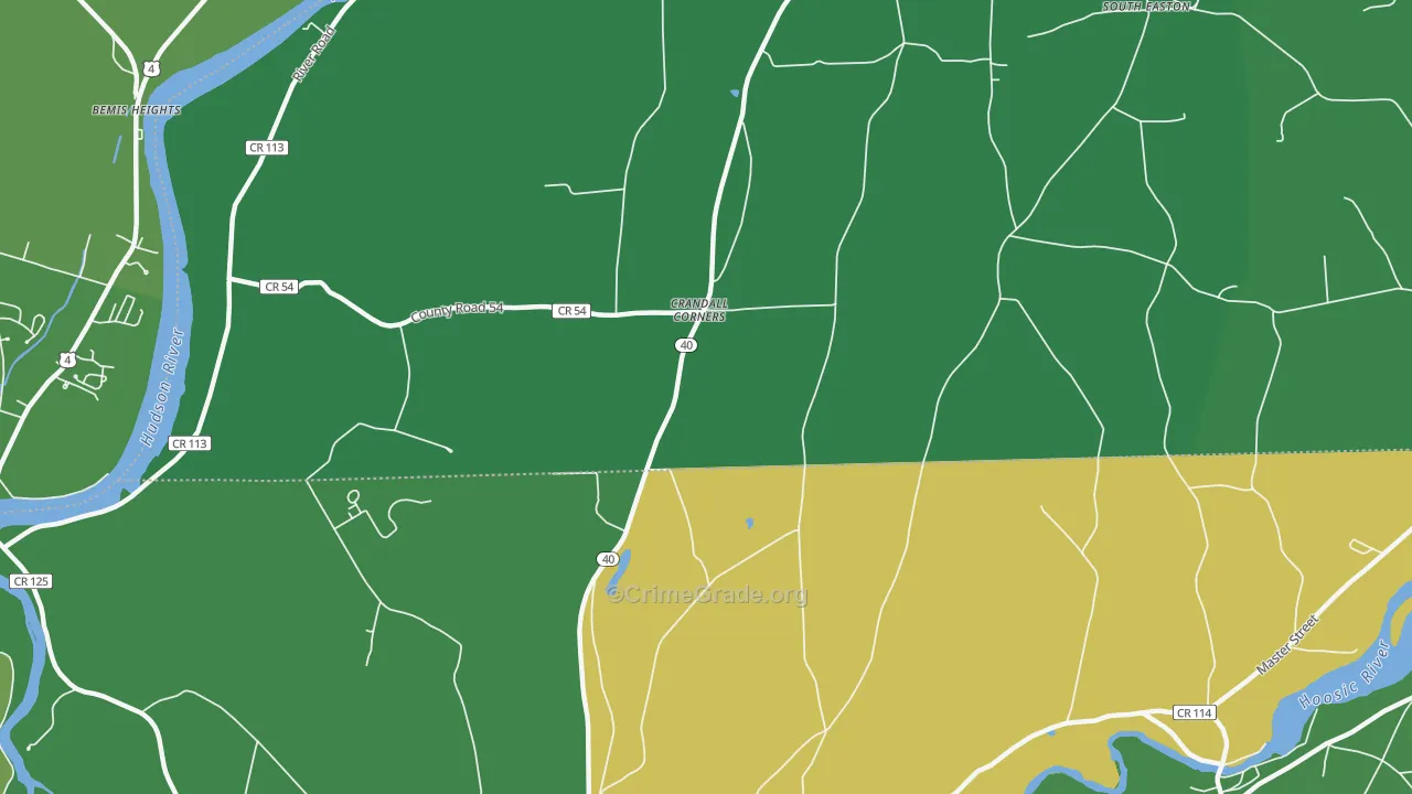 Crandall Corners, NY Map of Drug-Related Crime Rates
