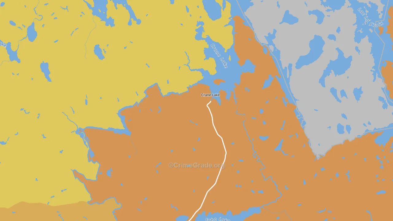 Crane Lake, MN Map of Drug-Related Crime Rates
