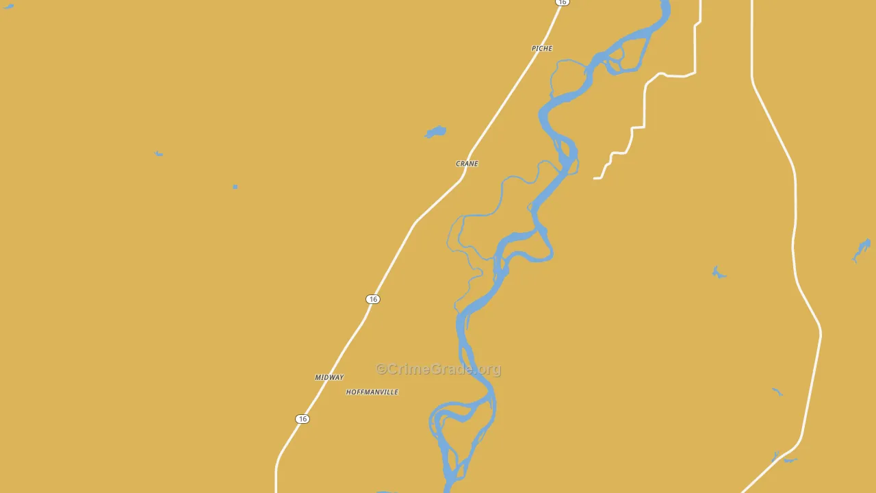 Crane, MT Map of Drug-Related Crime Rates